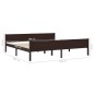 vidaXL Estructura de cama madera maciza pino marrón oscuro 200x200 cm vidaXL Estructura de cama madera maciza pino marrón oscuro 200x200 cm