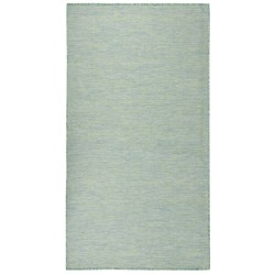 vidaXL Alfombra de exterior de tejido plano turquesa 80x150 cm