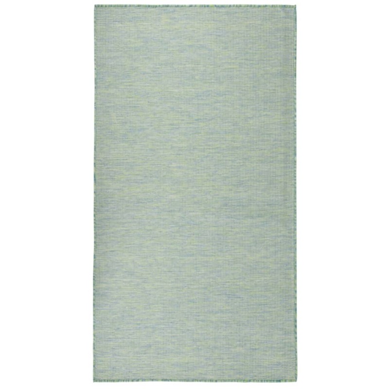 vidaXL Alfombra de exterior de tejido plano turquesa 80x150 cm vidaXL Alfombra de exterior de tejido plano turquesa 80x150 cm