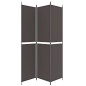 vidaXL Biombo divisor de 3 paneles de tela marrón 150x220 cm vidaXL Biombo divisor de 3 paneles de tela marrón 150x220 cm