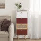 vidaXL Aparador alto con cajones madera contrachapada 40x30x95 cm vidaXL Aparador alto con cajones madera contrachapada 40x30x95 cm