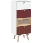 vidaXL Aparador alto con cajones madera contrachapada 40x30x95 cm vidaXL Aparador alto con cajones madera contrachapada 40x30x95 cm