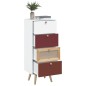 vidaXL Aparador alto con cajones madera contrachapada 40x30x95 cm vidaXL Aparador alto con cajones madera contrachapada 40x30x95 cm
