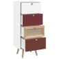 vidaXL Aparador alto con cajones madera contrachapada 40x30x95 cm vidaXL Aparador alto con cajones madera contrachapada 40x30x95 cm