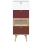 vidaXL Aparador alto con cajones madera contrachapada 40x30x95 cm vidaXL Aparador alto con cajones madera contrachapada 40x30x95 cm