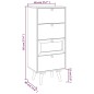 vidaXL Aparador alto con cajones madera contrachapada 40x30x95 cm vidaXL Aparador alto con cajones madera contrachapada 40x30x95 cm