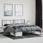 vidaXL Estructura de cama con cabecero metal negro 183x213 cm vidaXL Estructura de cama con cabecero metal negro 183x213 cm