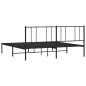 vidaXL Estructura de cama con cabecero metal negro 183x213 cm vidaXL Estructura de cama con cabecero metal negro 183x213 cm