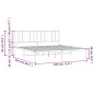 vidaXL Estructura de cama con cabecero metal negro 183x213 cm vidaXL Estructura de cama con cabecero metal negro 183x213 cm