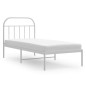 vidaXL Estructura de cama de metal con cabecero blanco 80x200 cm vidaXL Estructura de cama de metal con cabecero blanco 80x200 cm