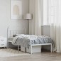 vidaXL Estructura de cama de metal con cabecero blanco 80x200 cm vidaXL Estructura de cama de metal con cabecero blanco 80x200 cm