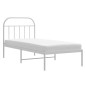 vidaXL Estructura de cama de metal con cabecero blanco 80x200 cm vidaXL Estructura de cama de metal con cabecero blanco 80x200 cm