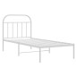vidaXL Estructura de cama de metal con cabecero blanco 80x200 cm vidaXL Estructura de cama de metal con cabecero blanco 80x200 cm