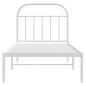 vidaXL Estructura de cama de metal con cabecero blanco 80x200 cm vidaXL Estructura de cama de metal con cabecero blanco 80x200 cm