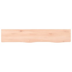 vidaXL Estante de pared madera maciza de roble sin tratar 100x20x6 cm