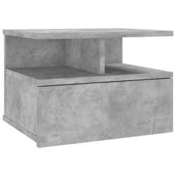 vidaXL Mesita de noche flotante aglomerado gris hormigón 40x31x27 cm