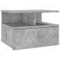 vidaXL Mesita de noche flotante aglomerado gris hormigón 40x31x27 cm vidaXL Mesita de noche flotante aglomerado gris hormigón 40x31x27 cm