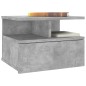 vidaXL Mesita de noche flotante aglomerado gris hormigón 40x31x27 cm vidaXL Mesita de noche flotante aglomerado gris hormigón 40x31x27 cm