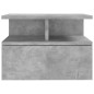 vidaXL Mesita de noche flotante aglomerado gris hormigón 40x31x27 cm vidaXL Mesita de noche flotante aglomerado gris hormigón 40x31x27 cm