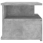 vidaXL Mesita de noche flotante aglomerado gris hormigón 40x31x27 cm vidaXL Mesita de noche flotante aglomerado gris hormigón 40x31x27 cm