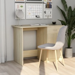 vidaXL Escritorio madera contrachapada color roble Sonoma 100x50x76 cm