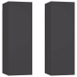 vidaXL Muebles para TV 2 uds madera contrachapada gris 30,5x30x90 cm vidaXL Muebles para TV 2 uds madera contrachapada gris 30,5x30x90 cm