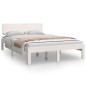 vidaXL Estructura de cama madera maciza blanco 120x190 cm vidaXL Estructura de cama madera maciza blanco 120x190 cm