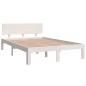 vidaXL Estructura de cama madera maciza blanco 120x190 cm vidaXL Estructura de cama madera maciza blanco 120x190 cm