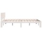vidaXL Estructura de cama madera maciza blanco 120x190 cm vidaXL Estructura de cama madera maciza blanco 120x190 cm