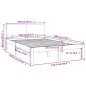 vidaXL Estructura de cama madera maciza blanco 120x190 cm vidaXL Estructura de cama madera maciza blanco 120x190 cm