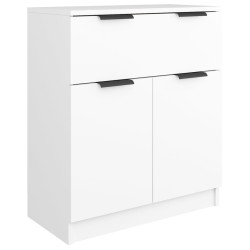 vidaXL Aparador de madera contrachapada blanco 60x30x70 cm