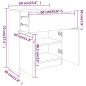 vidaXL Aparador de madera contrachapada blanco 60x30x70 cm vidaXL Aparador de madera contrachapada blanco 60x30x70 cm