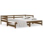 vidaXL Sofá cama extraíble madera de pino marrón miel 2x(80x200) cm vidaXL Sofá cama extraíble madera de pino marrón miel 2x(80x200) cm