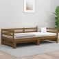 vidaXL Sofá cama extraíble madera de pino marrón miel 2x(80x200) cm vidaXL Sofá cama extraíble madera de pino marrón miel 2x(80x200) cm