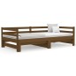 vidaXL Sofá cama extraíble madera de pino marrón miel 2x(80x200) cm vidaXL Sofá cama extraíble madera de pino marrón miel 2x(80x200) cm