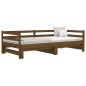 vidaXL Sofá cama extraíble madera de pino marrón miel 2x(80x200) cm vidaXL Sofá cama extraíble madera de pino marrón miel 2x(80x200) cm