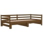 vidaXL Sofá cama extraíble madera de pino marrón miel 2x(80x200) cm vidaXL Sofá cama extraíble madera de pino marrón miel 2x(80x200) cm
