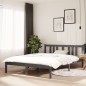 vidaXL Estructura de cama matrimonial madera maciza gris 135x190 cm vidaXL Estructura de cama matrimonial madera maciza gris 135x190 cm