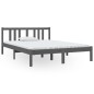 vidaXL Estructura de cama matrimonial madera maciza gris 135x190 cm vidaXL Estructura de cama matrimonial madera maciza gris 135x190 cm