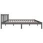 vidaXL Estructura de cama matrimonial madera maciza gris 135x190 cm vidaXL Estructura de cama matrimonial madera maciza gris 135x190 cm