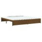 vidaXL Estructura de cama madera maciza marrón miel 200x200 cm vidaXL Estructura de cama madera maciza marrón miel 200x200 cm