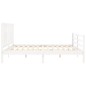 vidaXL Estructura de cama con cabecero madera maciza blanco 200x200 cm vidaXL Estructura de cama con cabecero madera maciza blanco 200x200 cm