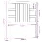 vidaXL Cabecero de cama madera maciza de pino 81x4x100 cm vidaXL Cabecero de cama madera maciza de pino 81x4x100 cm