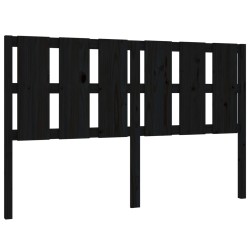 vidaXL Cabecero de cama madera maciza de pino negro 155,5x4x100 cm