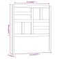 vidaXL Cabecero de cama madera maciza de pino blanco 81x4x104 cm vidaXL Cabecero de cama madera maciza de pino blanco 81x4x104 cm