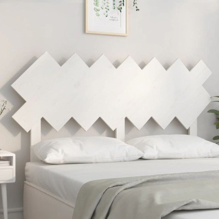 vidaXL Cabecero de cama madera maciza de pino blanco 151,5x3x81 cm