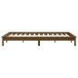 vidaXL Estructura de cama madera maciza pino marrón miel 140x190 cm vidaXL Estructura de cama madera maciza pino marrón miel 140x190 cm