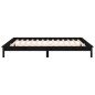vidaXL Estructura de cama con LED madera maciza negro 135x190 cm vidaXL Estructura de cama con LED madera maciza negro 135x190 cm