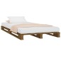 vidaXL Cama de palets madera maciza de pino marrón miel 100x200 cm vidaXL Cama de palets madera maciza de pino marrón miel 100x200 cm