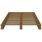 vidaXL Cama de palets madera maciza de pino marrón miel 100x200 cm vidaXL Cama de palets madera maciza de pino marrón miel 100x200 cm